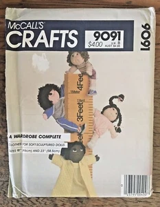 Ropa de muñeca McCall's 9091 patrón artesanal suave esculpida 18 y 23" SIN CORTAR - Imagen 1 de 2