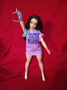 BARBIE FASHIONISTAS 127 DOLL 2018 FXL60 Curvy Asian Unicorn Believer Dress 11.5” - Picture 1 of 8