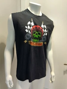 BARNETT HARLEY DAVIDSON MOTORCYCLE MENS MUSCLE TANK SHIRT GRAY SIZE LARGE NWOT - Picture 1 of 3