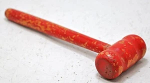 Vintage Wooden Jewellery Making Hammer Original Old Hand Crafted Lacquer Painted - Picture 1 of 8