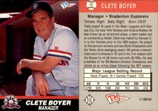 Clete Boyer 1989 T&M Senior League #12 Card *AutographDen*