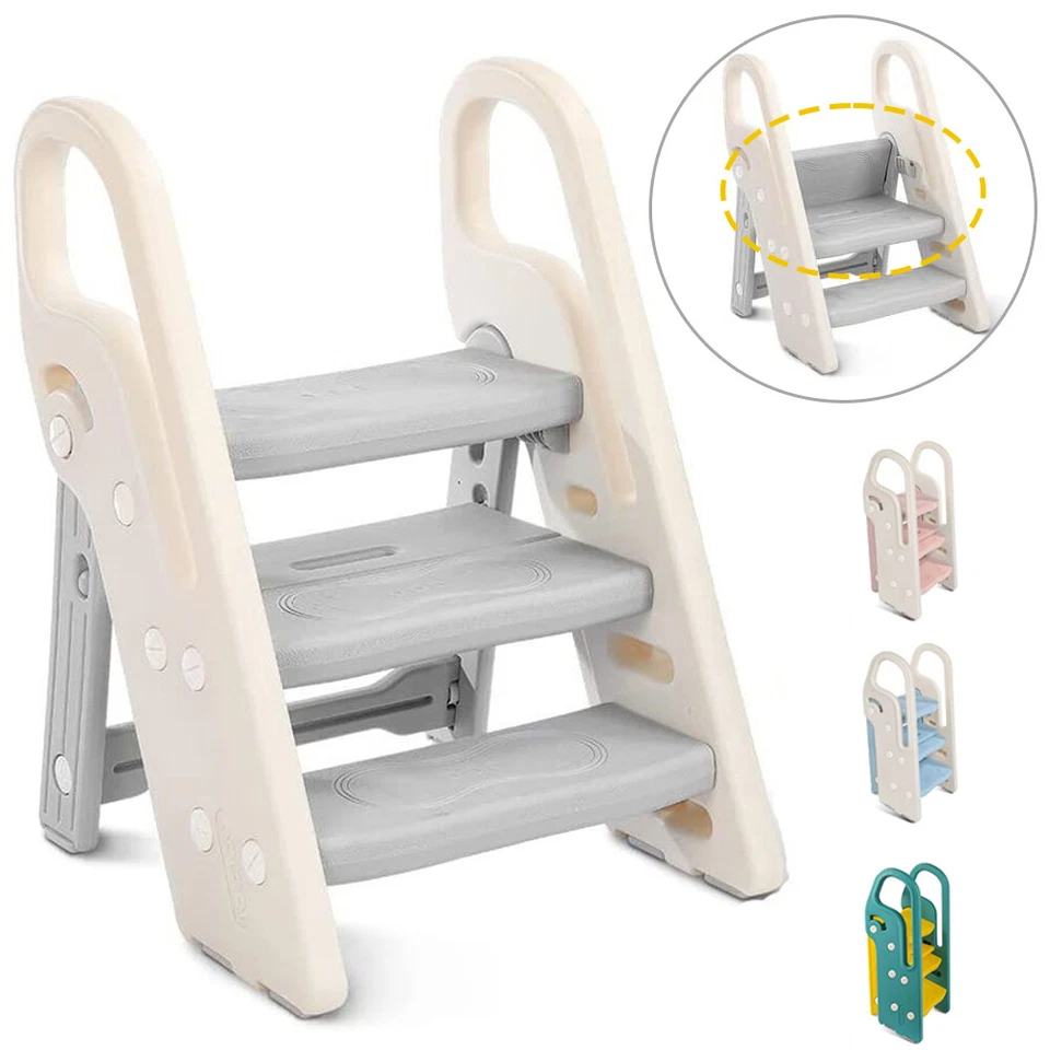 Kinderschemel Faltbar Kinder Tritthocker Kinderhocker Trittschemel Baby Lernturm - Bild 1 von 4