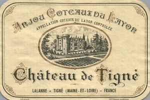 Vintage Chateau de Tigne' Anjou Coteaux Du Layon Original French Wine Label B882 - Picture 1 of 1