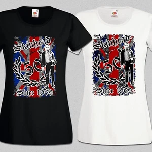SKINHEAD 50 JAHRE Girlie Shirt Neu S-XL Skinhead 1969 Oi Oi! Skin Girly Skinbyrd - Picture 1 of 7