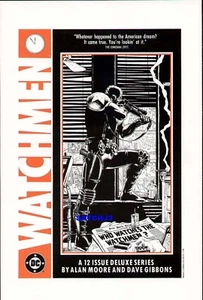 1980's WATCHMEN ORIGINAL PROMO POSTER ART PRINT LOT ALAN MOORE GIBBONS DC COMICS - Picture 1 of 5