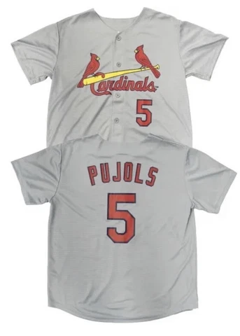 St. Louis Cardinals Gray Jersey Albert Pujols 6/10/23 YOUTH XL New Free Shipping Cover