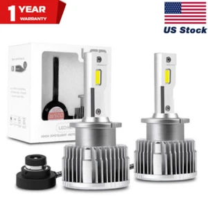 D2S D2R LED Headlight Bulb Replace LED Xenon Super White 6000K Conversion 1 Pair - Picture 1 of 12
