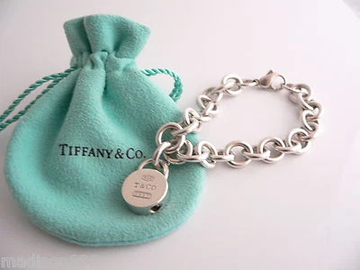 Tiffany & Co 1837 Candado Pulsera Brazalete Círculo Dije Plata Regalo Bolsa Amor Foto 1 de 4