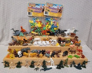 Vintage Imperial Army Cowboy Dinosaur Farm Animal Molded Plastic Figure Lot 100+ - Picture 1 of 14