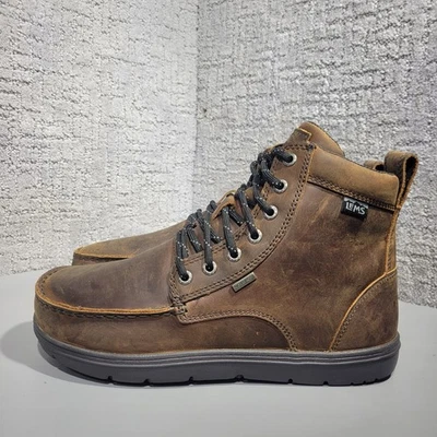 Botas impermeables Lems Boulder unisex talla para hombre 9 para mujer 10,5 de cuero marrón EE. UU. Foto 1 de 4