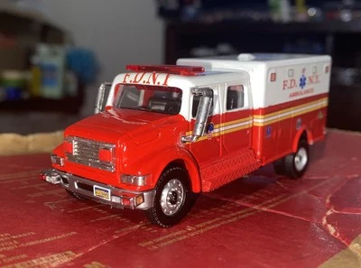 Kitbash 1 Of 1 Custom Made Rescue Ambulance Fire Department New York FDNY 1/64 - Image 1 of 4