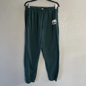 ROOTS Jogginghose Herren Small Grün Fleece Joggers Spellout Back Kordelzug - Bild 1 von 9