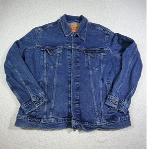 Levi's Men XL Blue Button Front Long Sleeve Denim Jacket Classic Trucker Jean - Picture 1 of 7