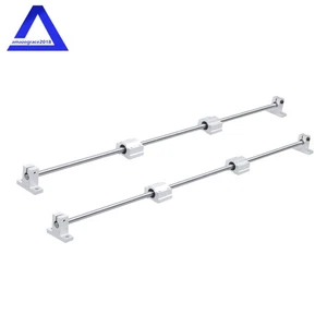 2 Stück 8 x 600 mm Linearschiene Welle Gleitführung mit 4 SCS8UU Lager & SK8 Schiene - Bild 1 von 12
