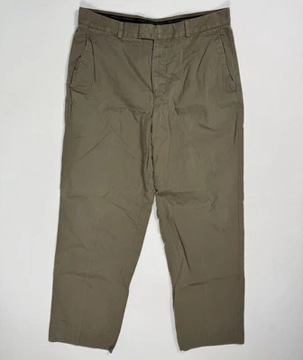 Ermenegildo Zegna Men’s 34x31 Brown Cotton Slacks Office Casual Luxury Pants - Image 1 of 4