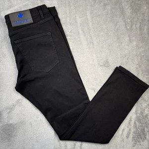 Pantalones de mezclilla Dsquared Icon para hombre W30 negros calce ajustado hechos en Italia auténtico diseñador - Imagen 1 de 12