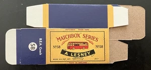 Matchbox #58 B.EA. Coach 1961 Type C Repro Box - Picture 1 of 2