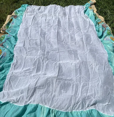 Vtg Land Before Time Bedding Full Dust Ruffle Littlefoot Cera Ducky Petrie 1997 - Image 1 of 4