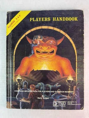 Advanced Dungeons & Dragons Players Handbook 1980 6th printing TSR Gary Gygax VG - Image 1 of 4
