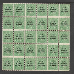 NWPI SG 119 MULTIPLE WATERMARK COMPLETE FORME OF 30 ELECTRO VI MNH - Picture 1 of 3
