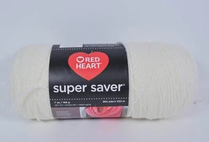 Red Heart Super Saver Yarn Soft White 7 oz 364 Yards - Picture 1 of 3