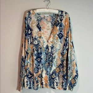 Canyon Retreat Damen-Cardigan Ikat-Druck Größe 1X - Bild 1 von 7