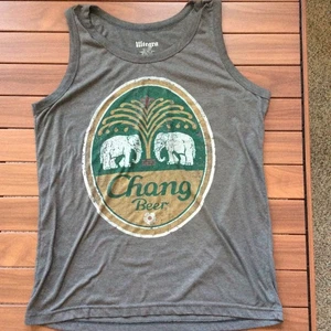 Chang Bier Tank Top T-Shirt Damen Gr. Large Official Thailand Elephant Tee - Bild 1 von 3