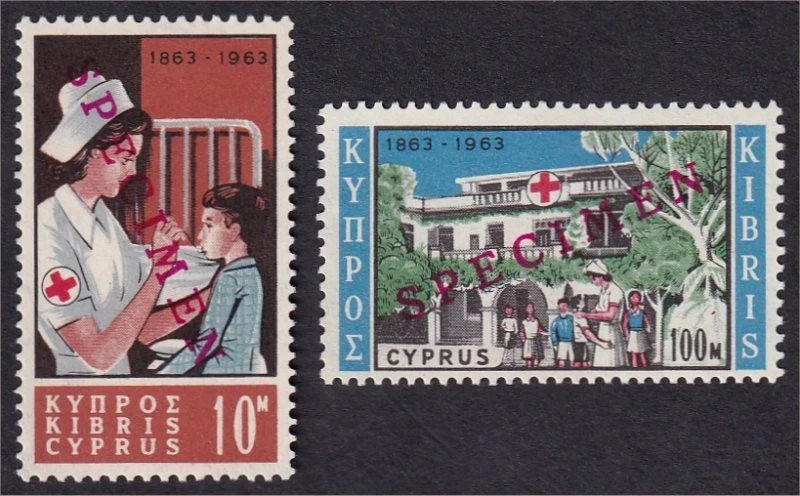Cyprus, 1963 Red Cross Overprinted 'SPECIMEN'. SG 232-3 Unmounted Mint MNH - Image 1 of 1