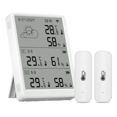 Wireless Hygrometer with App Control for Temperature and Humidity Tracking - Image 1 of 4