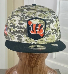 New Era 9Fifty NFL Cincinnati Bengals 2023 Saludo al Servicio Camuflaje Snapback Sombrero - Imagen 1 de 7