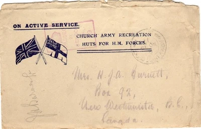 WW1 Nov'17 - On Active Service - Church Army Recreation Huts for H.M. - Image 1 of 4