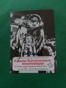 Katsche Schwarzenbeck , Autogrammkarte, Fussball,DFB - Bild 1 von 2