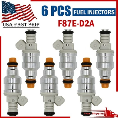 6 piezas inyectores de combustible para Ford Ranger 1998-2001 Mazda B2500 2,5 L 4 orificios F87E-D2A Foto 1 de 4