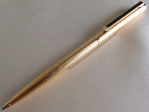Lápiz mecánico Dunhill chapado en oro cebada línea negra clip 0,5 mm plomo - Imagen 1 de 9