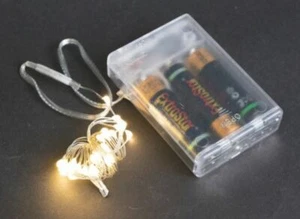 Catena Lineare 10 Microled Bianco Caldo 100+30 cm a Batteria Esterno Interno - Foto 1 di 1