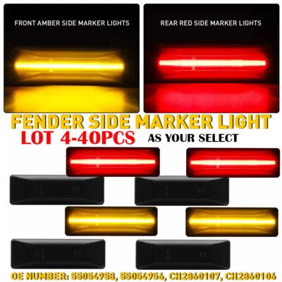 4-40 PARA 94-02 DODGE RAM 1500 2500 3500 DOBLE CAMA LED GUARDABARROS LATERAL LUCES MARCADORAS Foto 1 de 4