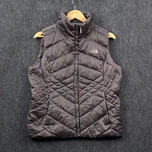 The North Face Aconcagua Womens Medium 550 Goose Down Puffer Vest Grey Quilted - Picture 1 of 14
