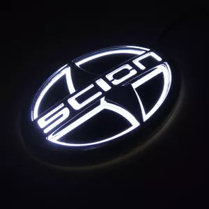 (12.5CMX8.5CM) White 5D LED Car Tail Rear Logo Light Badge Lamp Emblem For Scion - Picture 1 of 11