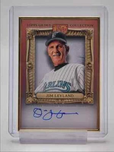 JIM LEYLAND 2024 TOPPS GILDED GOLD FRAMED HOF AUTOGRAPH AUTO 39/50 - Picture 1 of 2