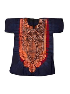 African Print Adire Kaftan Dashiki Kaftan Top Unisex. Made in Nigeria. - Bild 1 von 5
