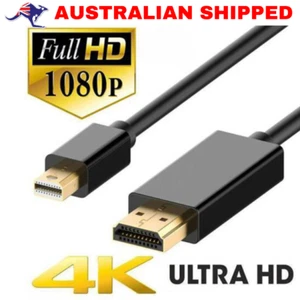 1.8m / 3m Mini DisplayPort DP to HDMI Display Port Cable For MacBook Pro Air Mac - Picture 1 of 7