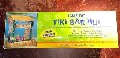 Table Top Tiki Hut Bar Hawaiian Pool Party BBQ Honalulu Luau Hula Caribbean Maui - Image 1 of 4