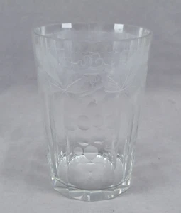 19th Century British or Continental Engraved Grapevine & Cut Glass Large Tumbler - Picture 1 of 10