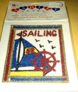 Vintage Sailing Glitter Fashion Applique Patch Ashley Pearl New In Package Sew - Picture 1 of 3