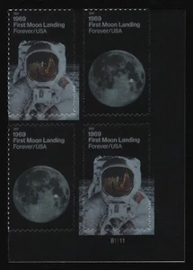 #5400a 1st Moon Landing 50th, Plate Block [B1111 LR] **ANY 5=FREE SHIPPING** - Picture 1 of 1