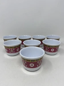 Set of 8 TAI-HONG Melamine Ware No. 9152 Durable Asian Tea Cups 3” Wide 2” Tall - Picture 1 of 13