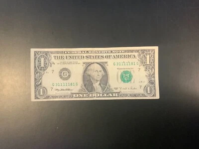 1995 $1 DOLLAR BILL G31111181G (GG) - Image 1 of 4