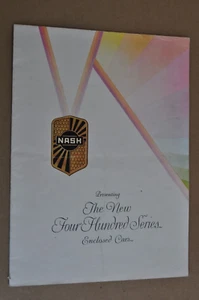 Nash 1929 four hundred series folding sales brochure standard special advanced 6 - Picture 1 of 6
