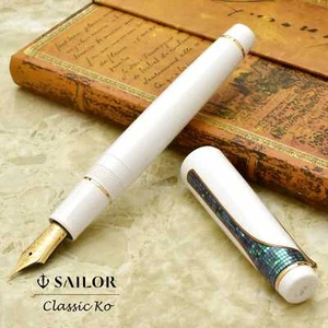 Sailor Makie Bunbo Fountain Pen Classic Ko Deco Lotus Line Raden - Picture 1 of 9