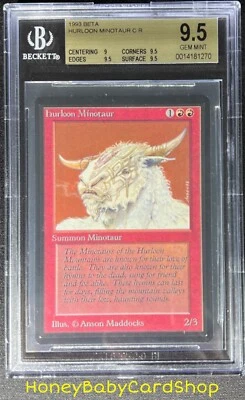 MTG Limited Edition Beta 1993 Hurloon Minotaur BGS 9.5 GEM MINT Old School 93/94 - Image 1 of 4